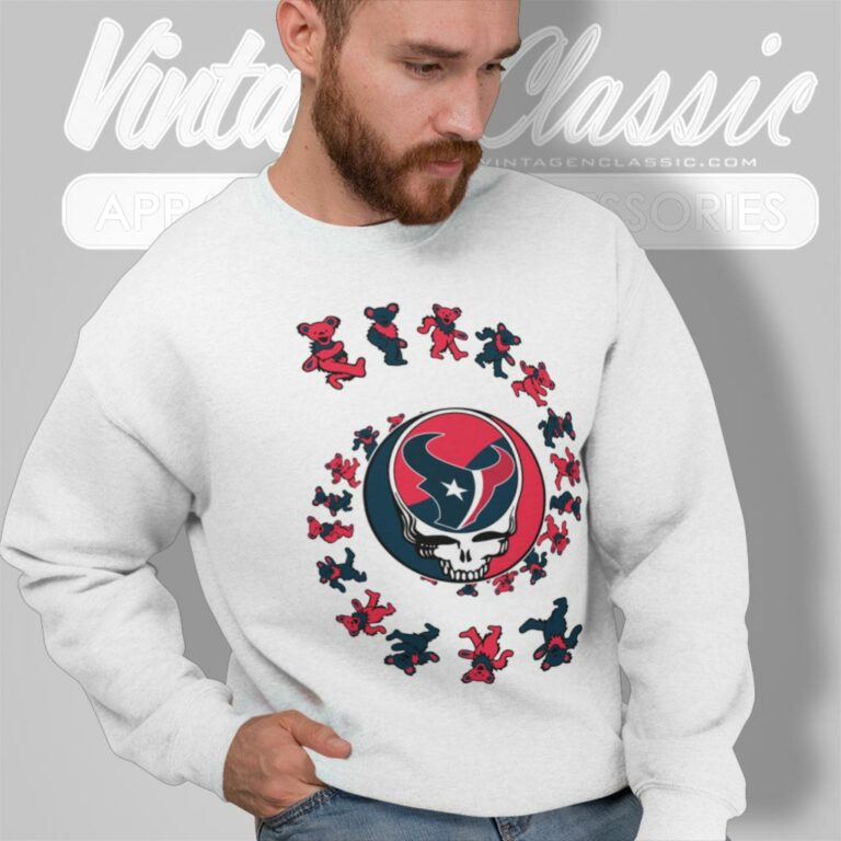 Houston Texans Nfl Grateful Dancing Bears Sweatshirt Houston Texans Nfl Grateful Dancing Bears Sweatshirt