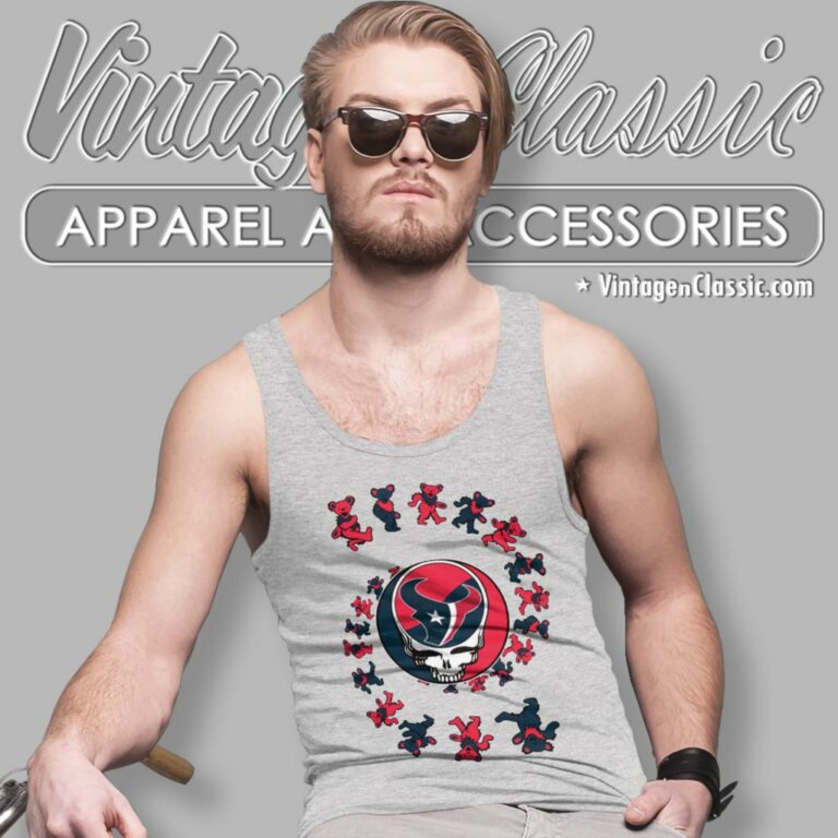 Houston Texans Nfl Grateful Dancing Bears Tank Top Racerback Houston Texans Nfl Grateful Dancing Bears Tank Top Racerback