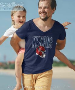 Houston Texans Red Alternate Helmet V Neck TShirt
