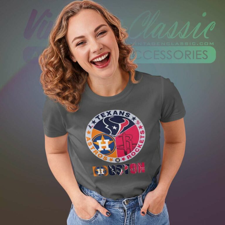 Houston Texans Rockets Astros Sport Champions 2023 Women TShirt Houston Texans Rockets Astros Sport Champions 2023 Women TShirt