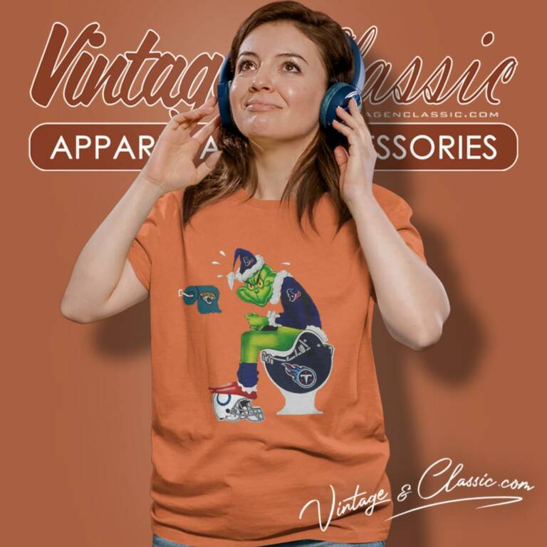 Houston Texans Santa Grinch Toilet Women T Shirt Houston Texans Santa Grinch Toilet Women T Shirt