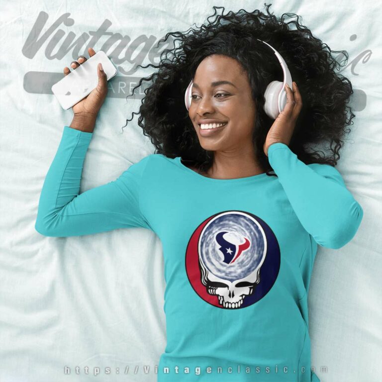 Houston Texans Shirt Nfl Grateful Dead Logo Long Sleeve Tee Houston Texans Shirt Nfl Grateful Dead Logo Long Sleeve Tee