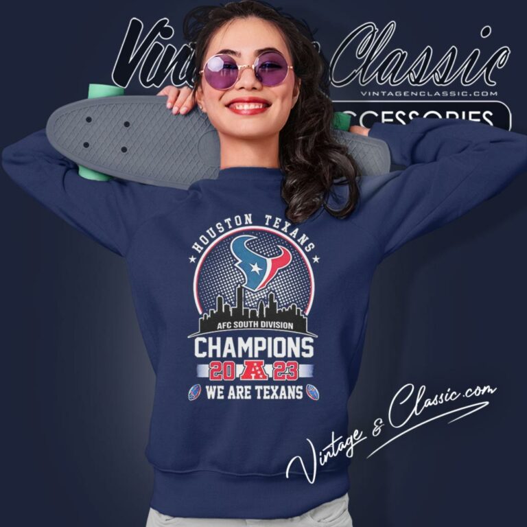 Houston Texans Skyline Afc South Division Champions 2023 We Are Texans Sweatshirt Houston Texans Skyline Afc South Division Champions 2023 We Are Texans Sweatshirt