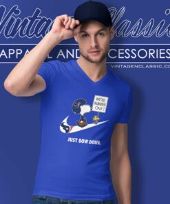 Houston Texans Snoopy Are Number One Shirt Nike Just Bow Down V Neck TShirt