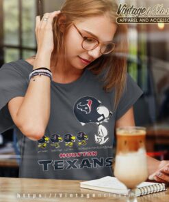 Houston Texans Snoopy Woodstock Team Walking Women T shirt
