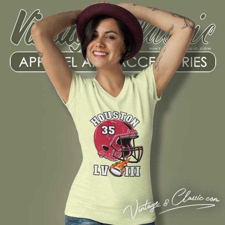Houston Texans Super Bowl Lviii Helmet V Neck TShirt Houston Texans Super Bowl Lviii Helmet V Neck TShirt