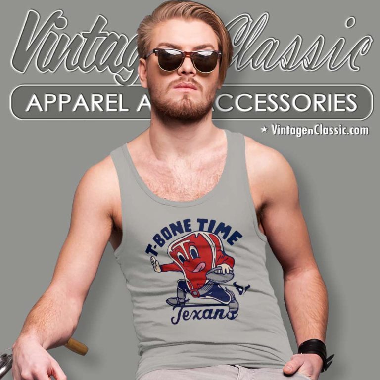 Houston Texans Tbone Time Texans Tank Top Racerback Houston Texans Tbone Time Texans Tank Top Racerback
