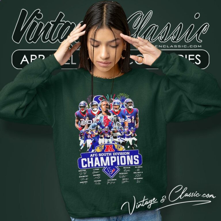 Houston Texans Team Afc South Champions 2023 Sweatshirt Houston Texans Team Afc South Champions 2023 Sweatshirt