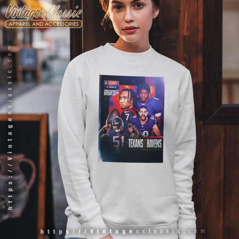 Houston Texans Vs Baltimore Ravens 2023 Nfl Kickoff Sweatshirt Houston Texans Vs Baltimore Ravens 2023 Nfl Kickoff Sweatshirt