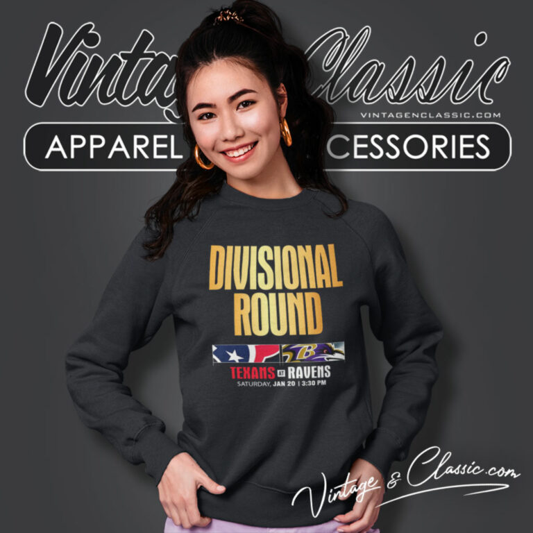 Houston Texans Vs Baltimore Ravens Divisional Round Sweatshirt Houston Texans Vs Baltimore Ravens Divisional Round Sweatshirt