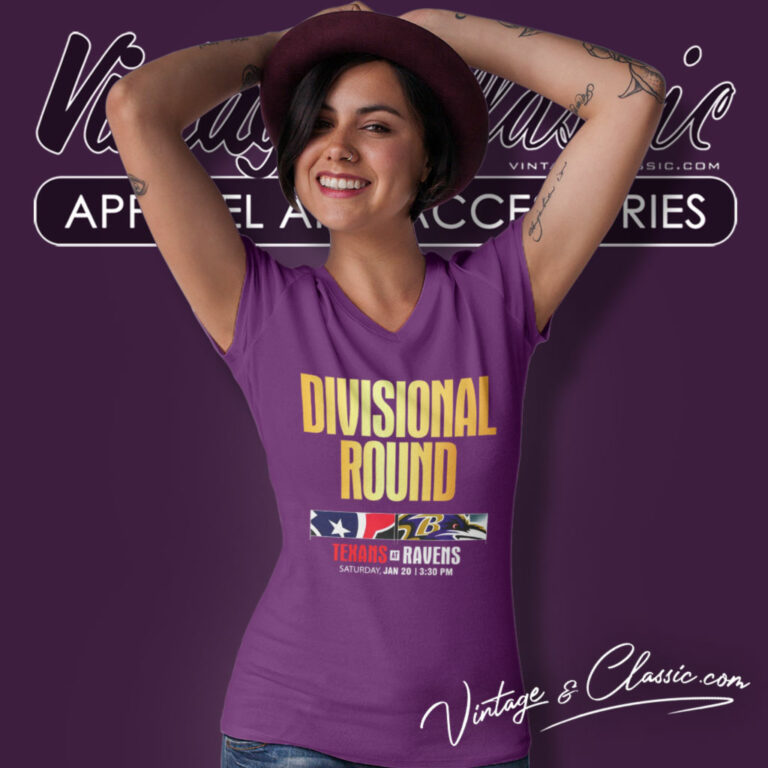 Houston Texans Vs Baltimore Ravens Divisional Round V Neck TShirt Houston Texans Vs Baltimore Ravens Divisional Round V Neck TShirt