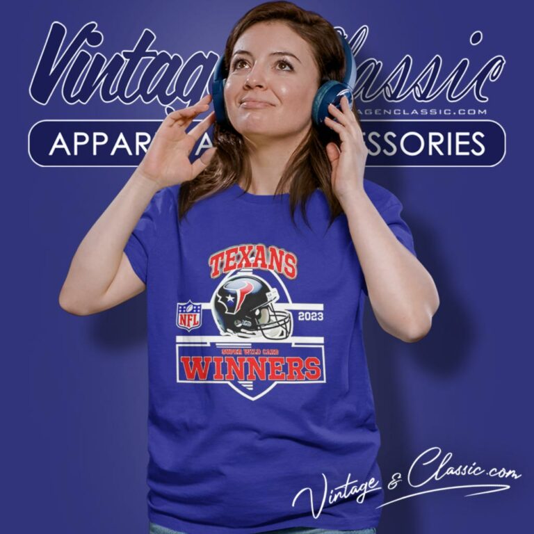 Houston Texans Winners Champions 2023 Super Wild Card Nfl Divisional Helmet Women T Shirt Houston Texans Winners Champions 2023 Super Wild Card Nfl Divisional Helmet Women T Shirt