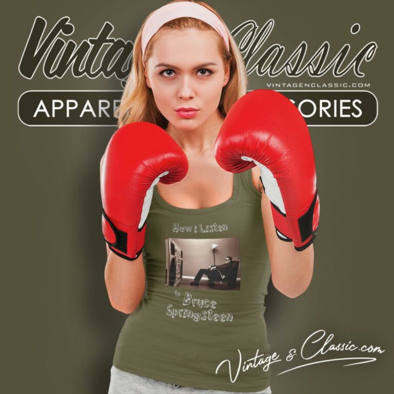 How I Listen To Bruce Springsteen Tank Top Racerback How I Listen To Bruce Springsteen Tank Top Racerback