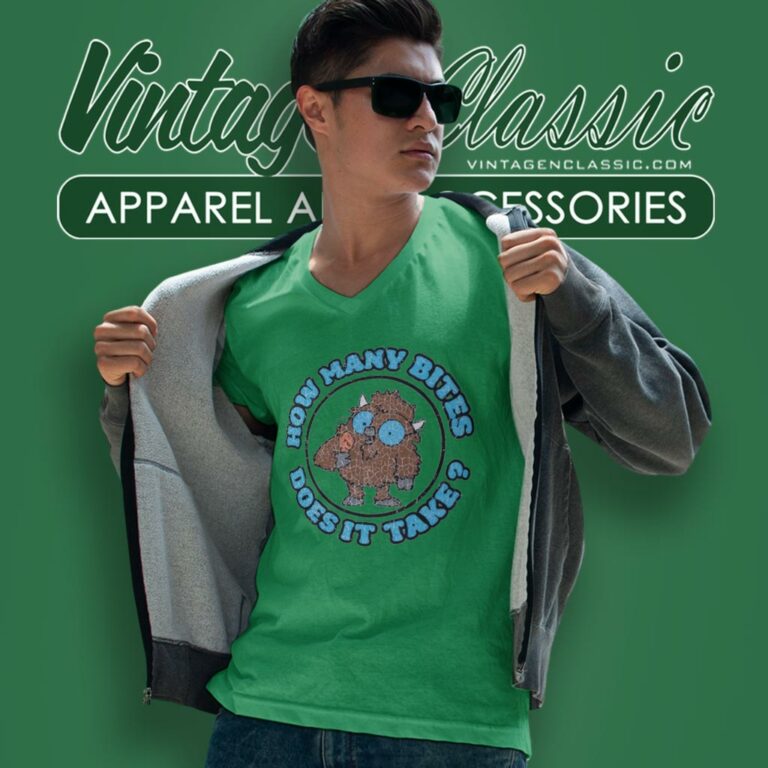 How Many Bites Does It Take Buffalo V Neck TShirt How Many Bites Does It Take Buffalo V Neck TShirt