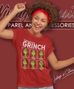 How The Grinch Stole Christmas Many Moods Of Grinch Women TShirt 2