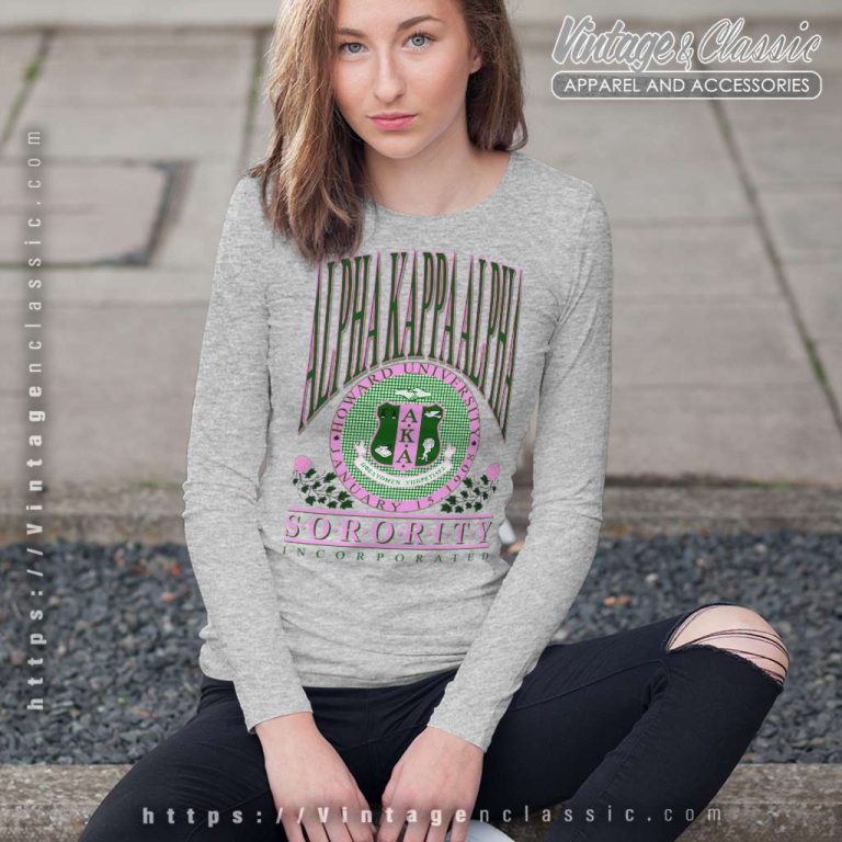 Howard University Alpha Kappa Alpha Sorority Long Sleeve Tee Howard University Alpha Kappa Alpha Sorority Long Sleeve Tee