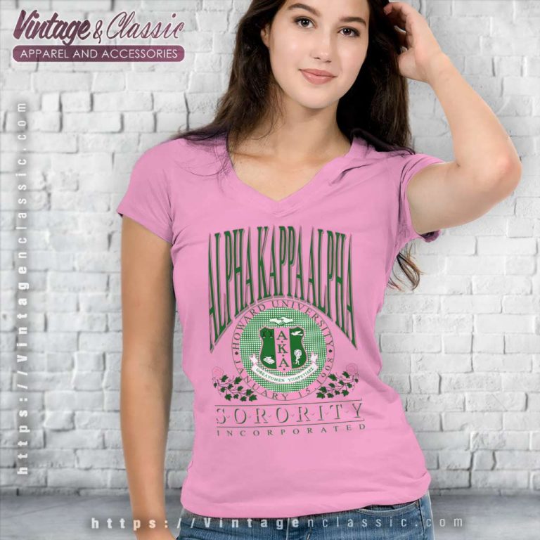 Howard University Alpha Kappa Alpha Sorority V Neck TShirt Howard University Alpha Kappa Alpha Sorority V Neck TShirt