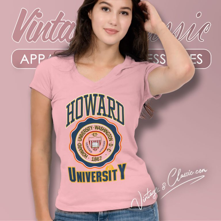 Howard University Washington Dc V Neck TShirt Howard University Washington Dc V Neck TShirt