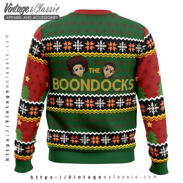Huey Freeman The Boondocks Ugly Sweater back Ugly Sweater Huey Freeman The Boondocks Ugly Sweater back Ugly Sweater