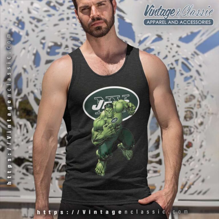 Hulk New York Jets Tank Top Racerback Hulk New York Jets Tank Top Racerback