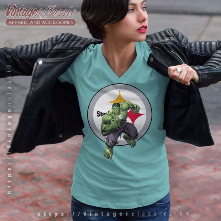 Hulk Pittsburgh Steelers V Neck TShirt Hulk Pittsburgh Steelers V Neck TShirt