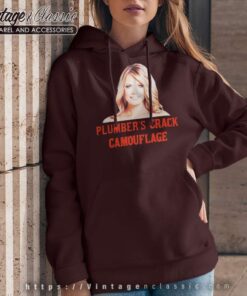 Humor Plumber Crack Camouflage Hoodie