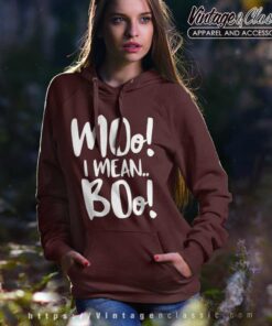 Humor Sayings Moo Boo Moo I Mean Boo Cow Halloween Ghost Hoodie