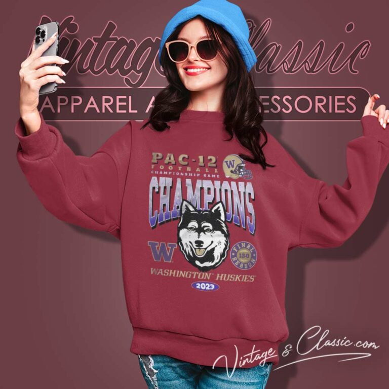 Huskies Pac 12 Champions 2023 Sweatshirt Huskies Pac 12 Champions 2023 Sweatshirt