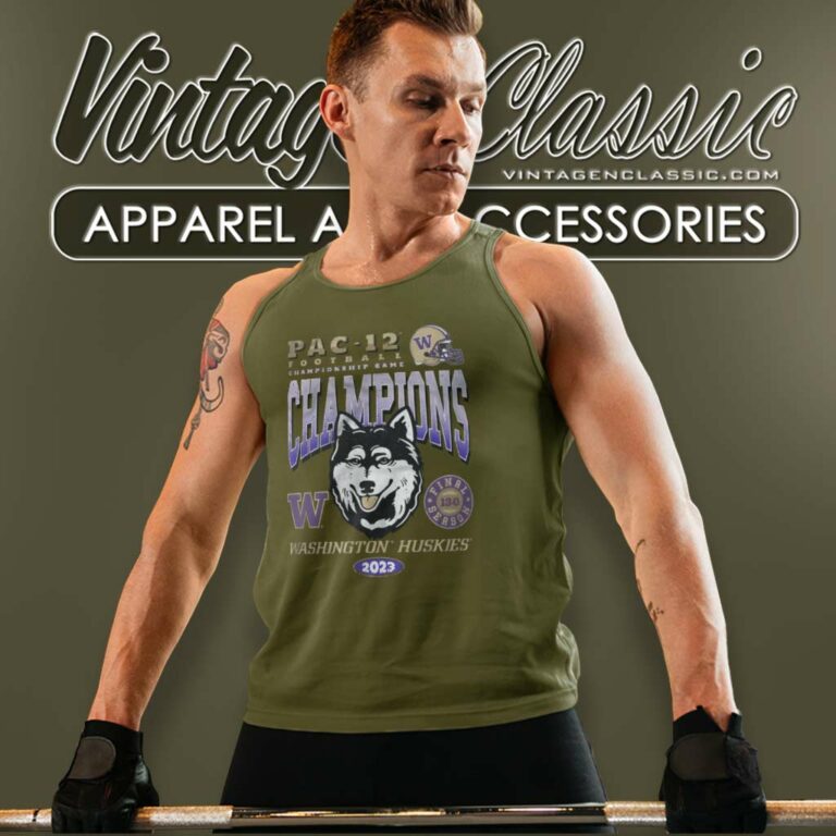 Huskies Pac 12 Champions 2023 Tank Top Racerback Huskies Pac 12 Champions 2023 Tank Top Racerback