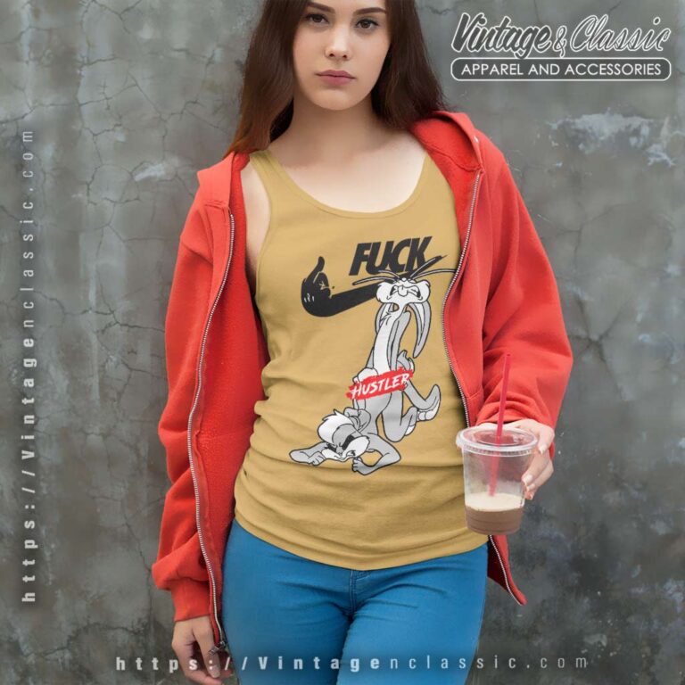 Hustler Bugs Bunny Pepe Le Pew Tank Top Racerback Hustler Bugs Bunny Pepe Le Pew Tank Top Racerback