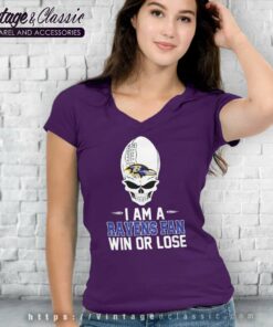 I Am A Baltimore Ravens Win Or Lose V Neck TShirt