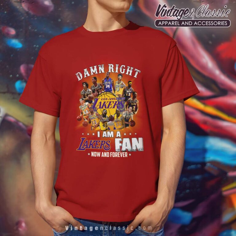 I Am A Lakers Fan Now And Forever Red T Shirt I Am A Lakers Fan Now And Forever Red T Shirt