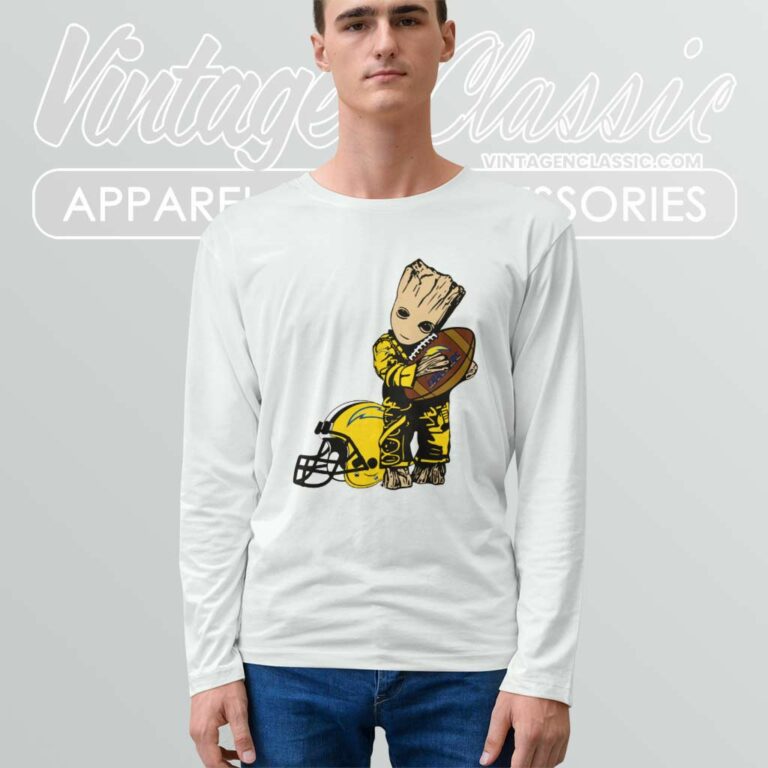 I Am Groot Fan Los Angeles Chargers Long Sleeve Tee I Am Groot Fan Los Angeles Chargers Long Sleeve Tee