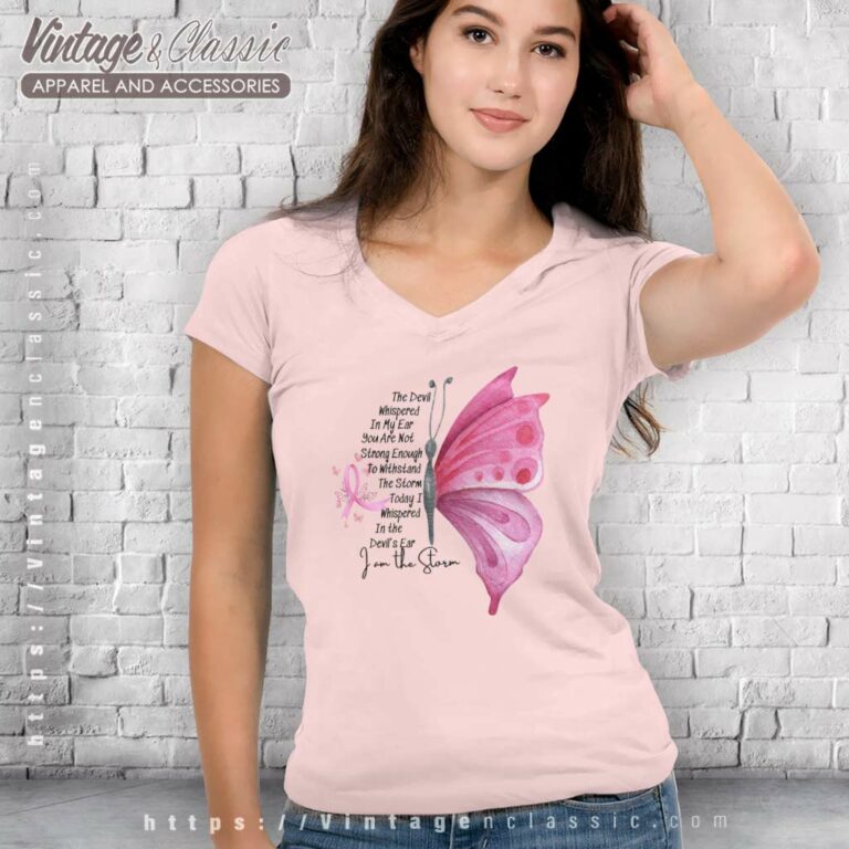 I Am The Storm Shirt Breast Cancer Awareness Month V Neck TShirt I Am The Storm Shirt Breast Cancer Awareness Month V Neck TShirt