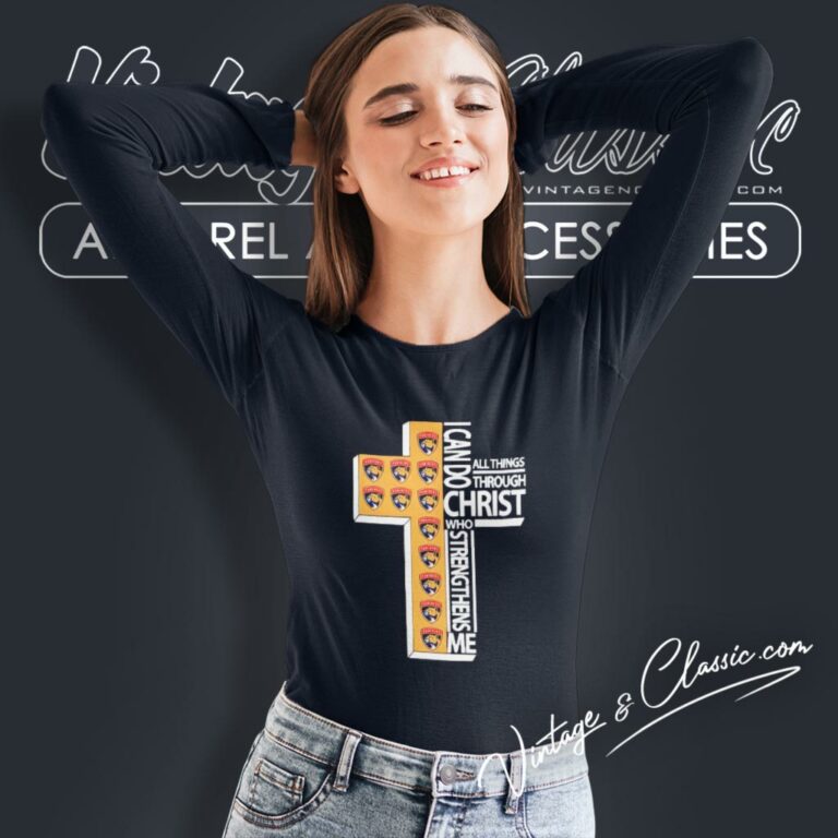 I Can Do All Things Through Christ Florida Panthers Nhl 2024 Long Sleeve Tee I Can Do All Things Through Christ Florida Panthers Nhl 2024 Long Sleeve Tee