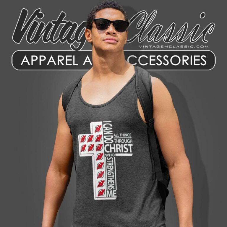 I Can Do All Things Through Christ New Jersey Devils Tank Top Racerback I Can Do All Things Through Christ New Jersey Devils Tank Top Racerback