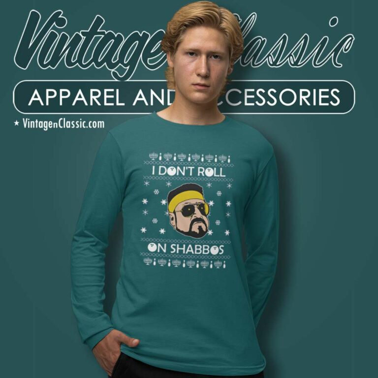 I Don T Roll On Shabbos Christmas Lebowski Long Sleeve Tee 1 I Don T Roll On Shabbos Christmas Lebowski Long Sleeve Tee 1