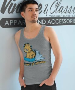 I Dont Do Mornings Garfield Tank Top Racerback