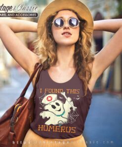 I Found This Humerous Doctor Nurse Halloween Ghost Boo Bone Tank Top Racerback