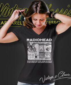 I Have Paper Heart Radiohead V Neck TShirt