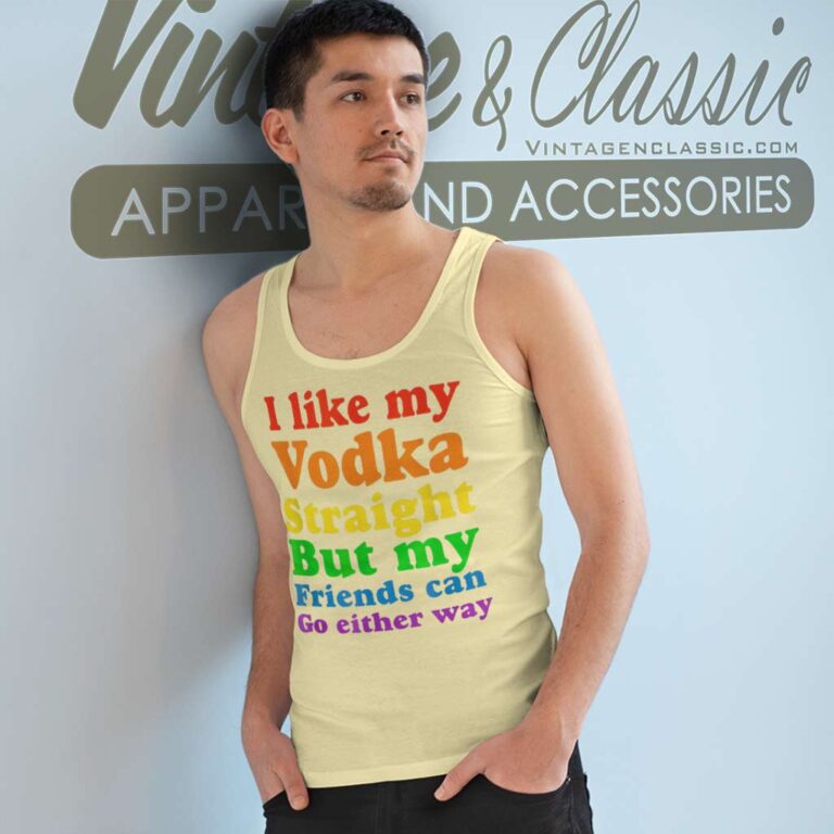 I Like My Vodka Straight Tank Top Racerback I Like My Vodka Straight Tank Top Racerback