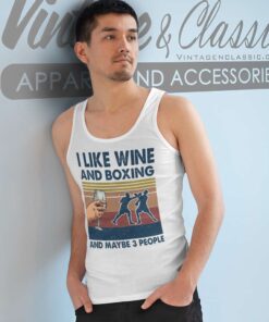 I Like Wine And Jiu Jitsu Maybe 3 People Tank Top Racerback