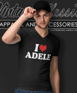 I Love Adele Cute Heart V Neck TShirt 1