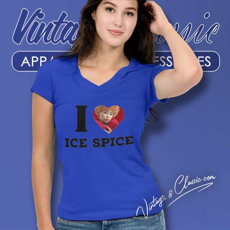 I Love Ice Spice V Neck TShirt I Love Ice Spice V Neck TShirt