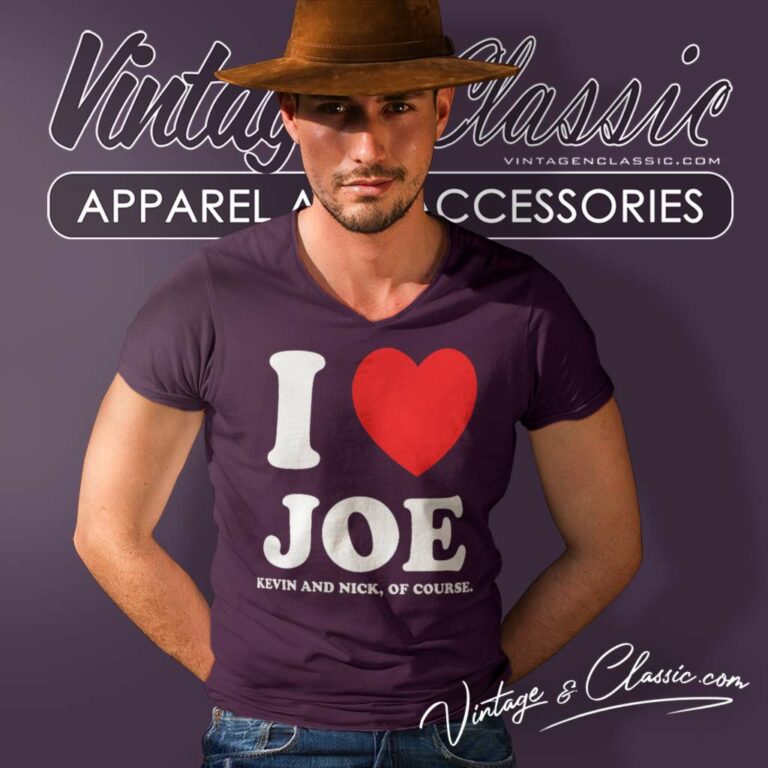 I Love Joe Red Heart V Neck TShirt I Love Joe Red Heart V Neck TShirt