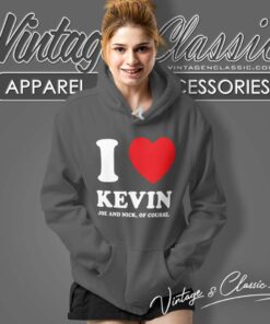I Love Kevin Red Heart Hoodie