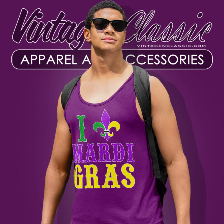 I Love Mardi Gras Fleur De Lis Tank Top Racerback I Love Mardi Gras Fleur De Lis Tank Top Racerback
