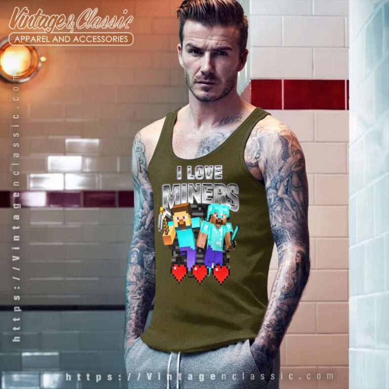I Love Miners Minecraft Tank Top Racerback I Love Miners Minecraft Tank Top Racerback