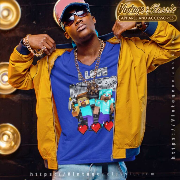 I Love Miners Minecraft V Neck TShirt I Love Miners Minecraft V Neck TShirt