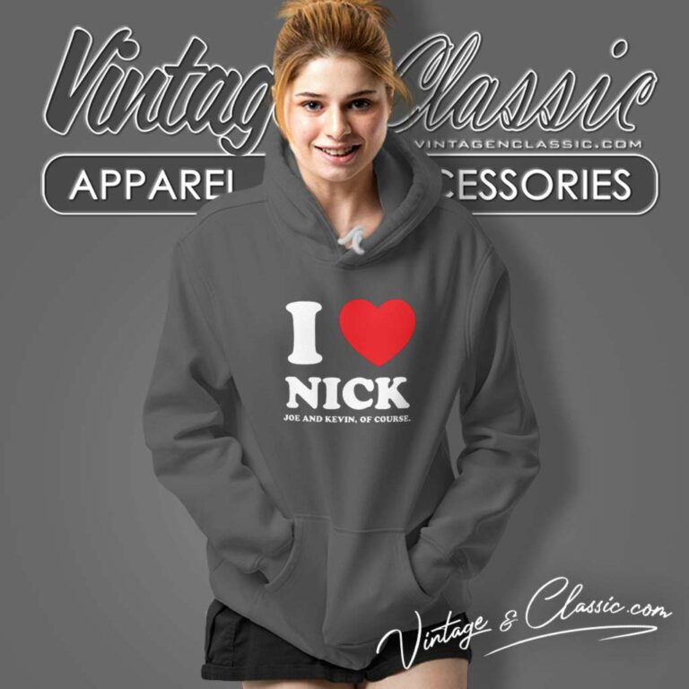 I Love Nick Red Heart Hoodie I Love Nick Red Heart Hoodie